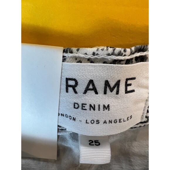 FRAME Denim Ali High Rise Cigarette Jeans Womens 25 Grey Python Skinny Fit NWT - Picture 8 of 12